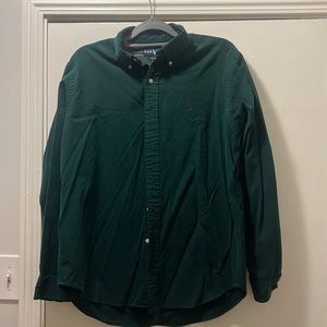 Hunter green size large button down polo